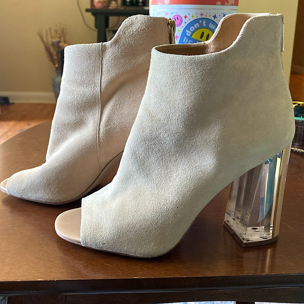 Calvin Klein open toed ankle boots